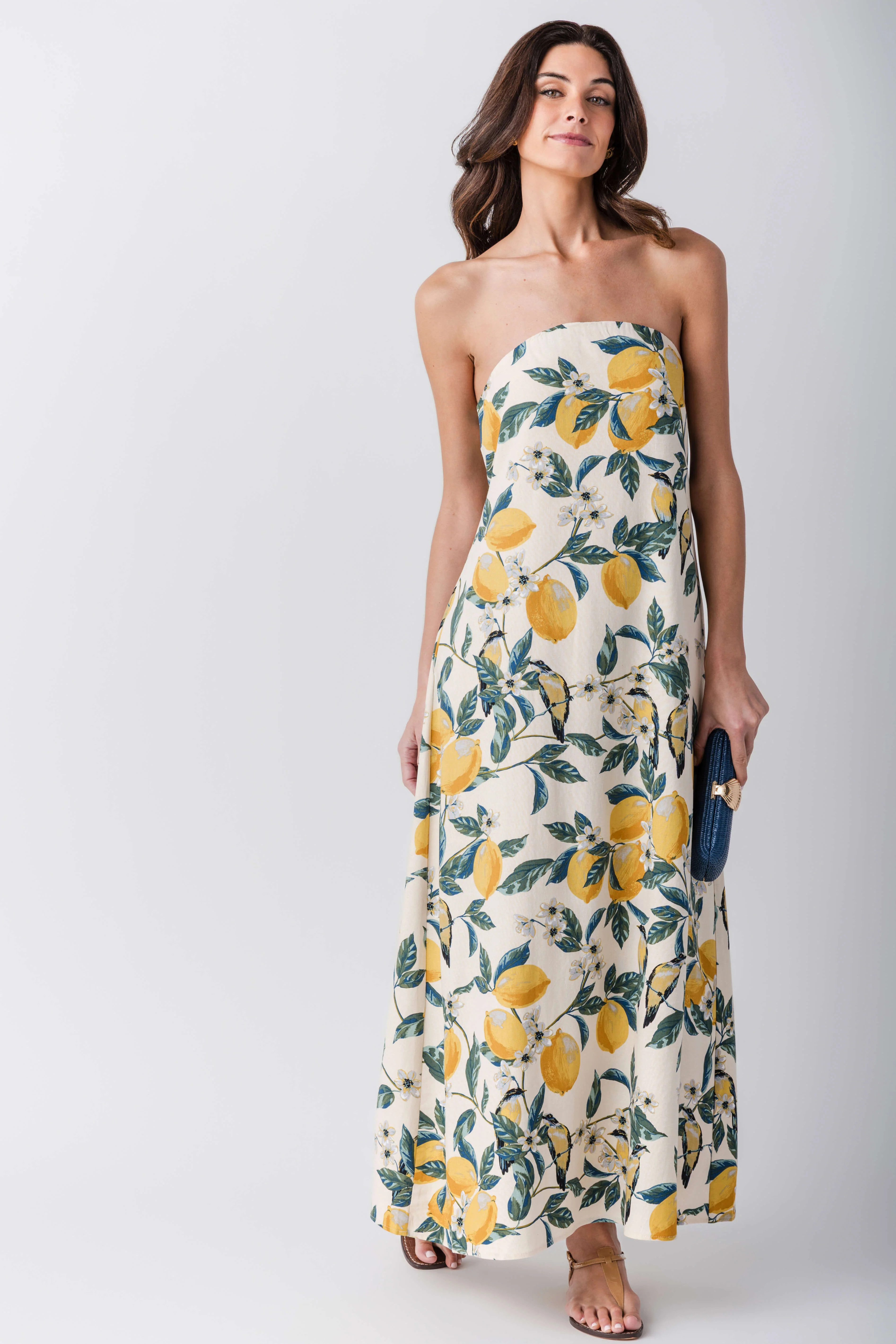 Dress Forum Vintage Lemonade Strapless Maxi Dress | Social Threads