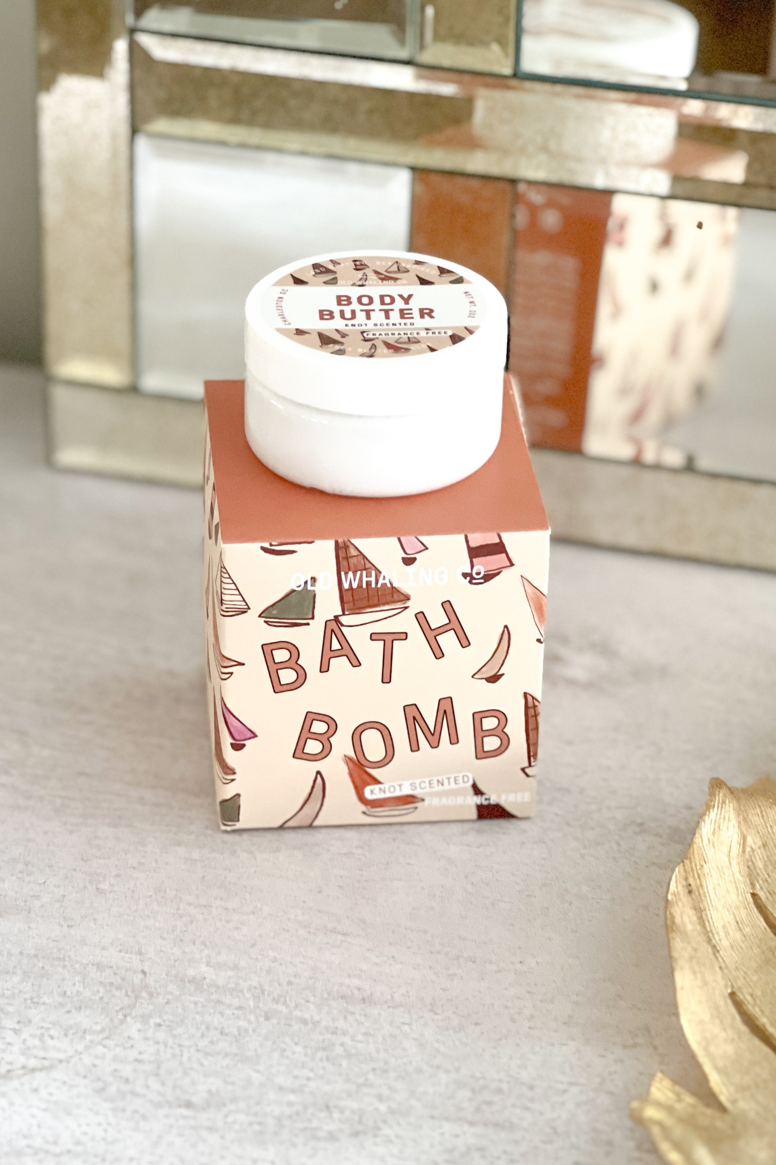 Hostess Gift or Stocking Stuffer Idea: these nautical themed bath products hand crafted in Charleston from Old Whaling Co. make for such a thoughtful gift - the nautical inspired “knot scented” flavor is a cheeky coastal inspired play on words for being unscented. The packaging & colors make it such a great gift to give either this fall or holiday season. I paired a full size bath bomb with a travel sized body butter which is compact enough to fit in your travel bag for yourself or to give as a gift. 

#LTKGiftGuide #LTKfindsunder50 #LTKHoliday