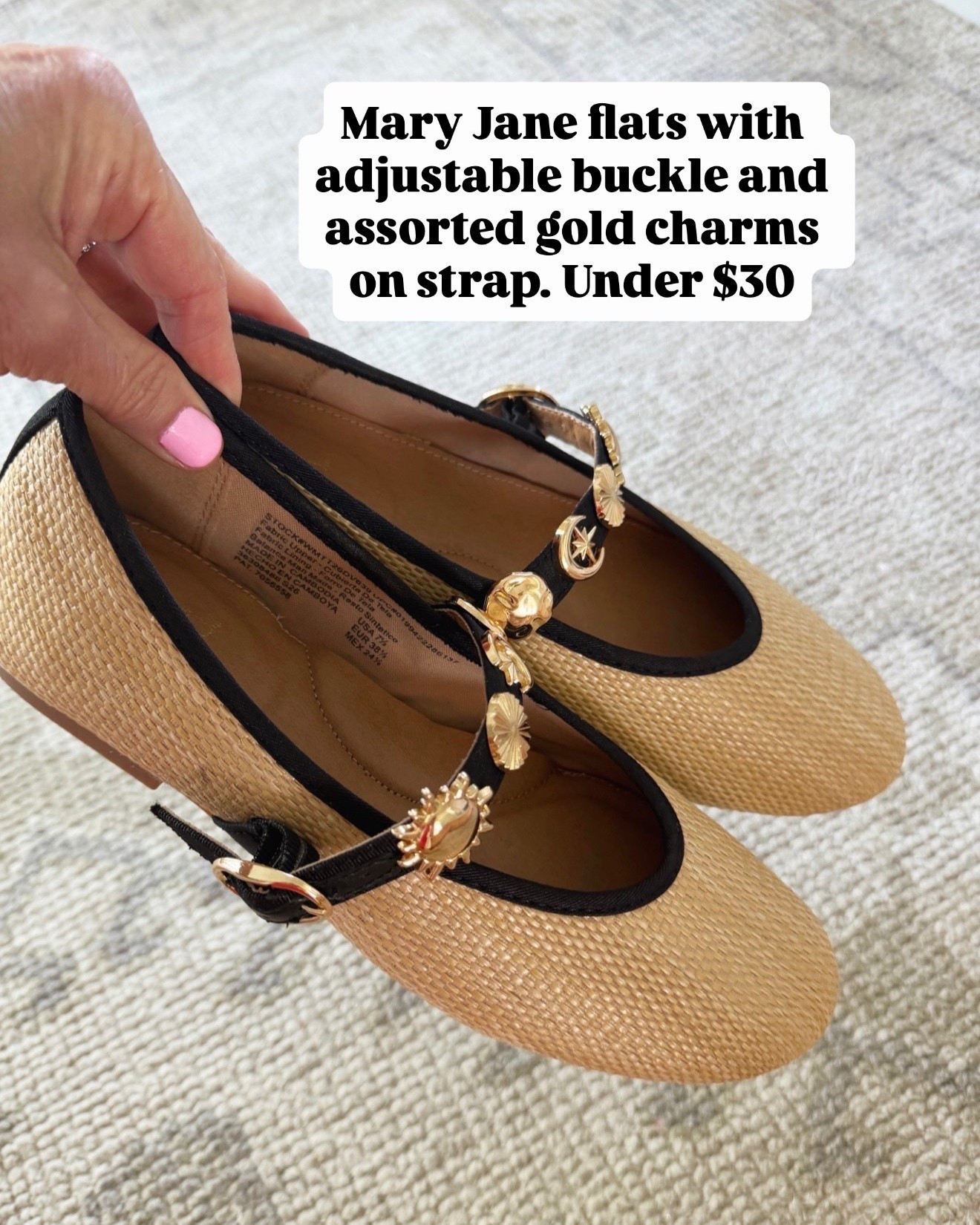 Cute raffia Mary janes