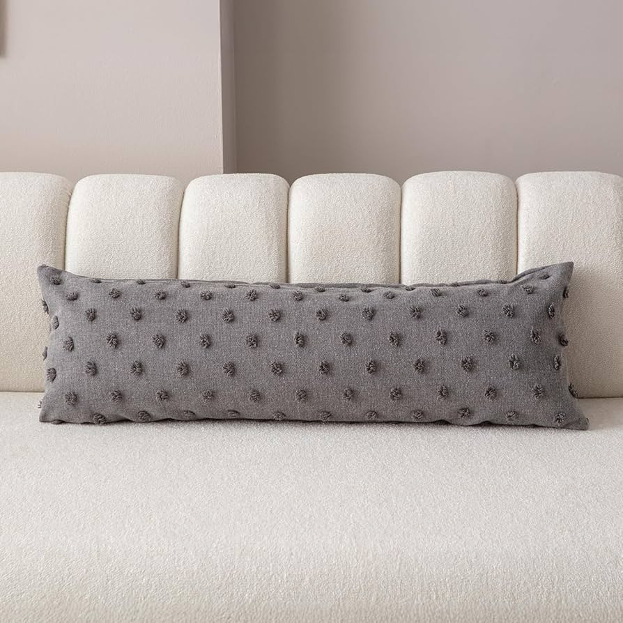 EtaVita Gray Throw Pillow Covers 14x36 Set of 1 - Contemporary Decorative Cushion Cases, Premium ... | Amazon (US)