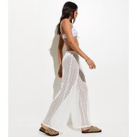 Women's White Crochet Beach Trousers New Look | New Look (UK)
