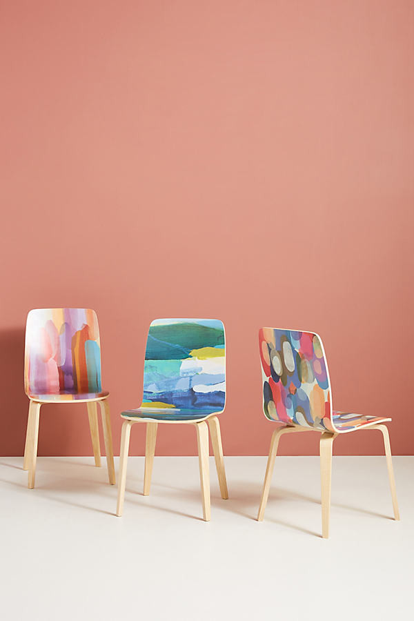Claire Desjardins Brushstroke Tamsin Dining Chair By Claire Desjardins in Blue | Anthropologie (US)