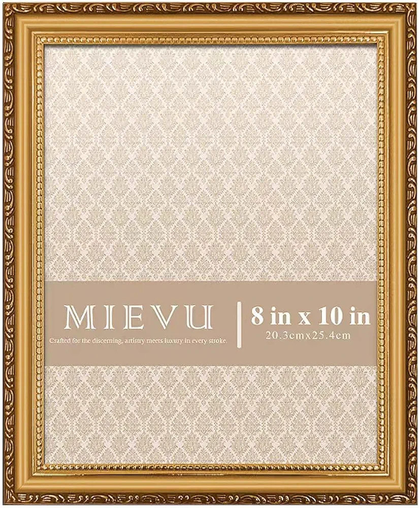 8×10 Picture Frame Gold - Picture Frames for Wall Hanging And Tabletop Display, Ornate Photo Fra... | Amazon (US)