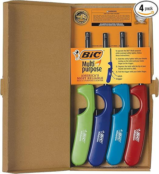BIC Multi-purpose Classic Edition Candle Lighters, Long Durable Metal Wand, Great For Candles, Gr... | Amazon (US)