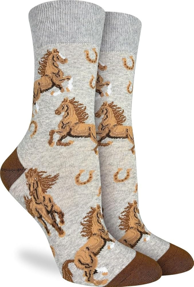 Cows in a Field Cotton Crew Socks by Good Luck Sock | Amazon (US)