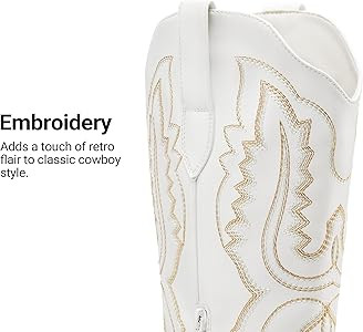 DREAM PAIRS Cowboy Knee High Boots for Women Western Retro Embroidered Cowgirl Boots Fashion Narr... | Amazon (US)