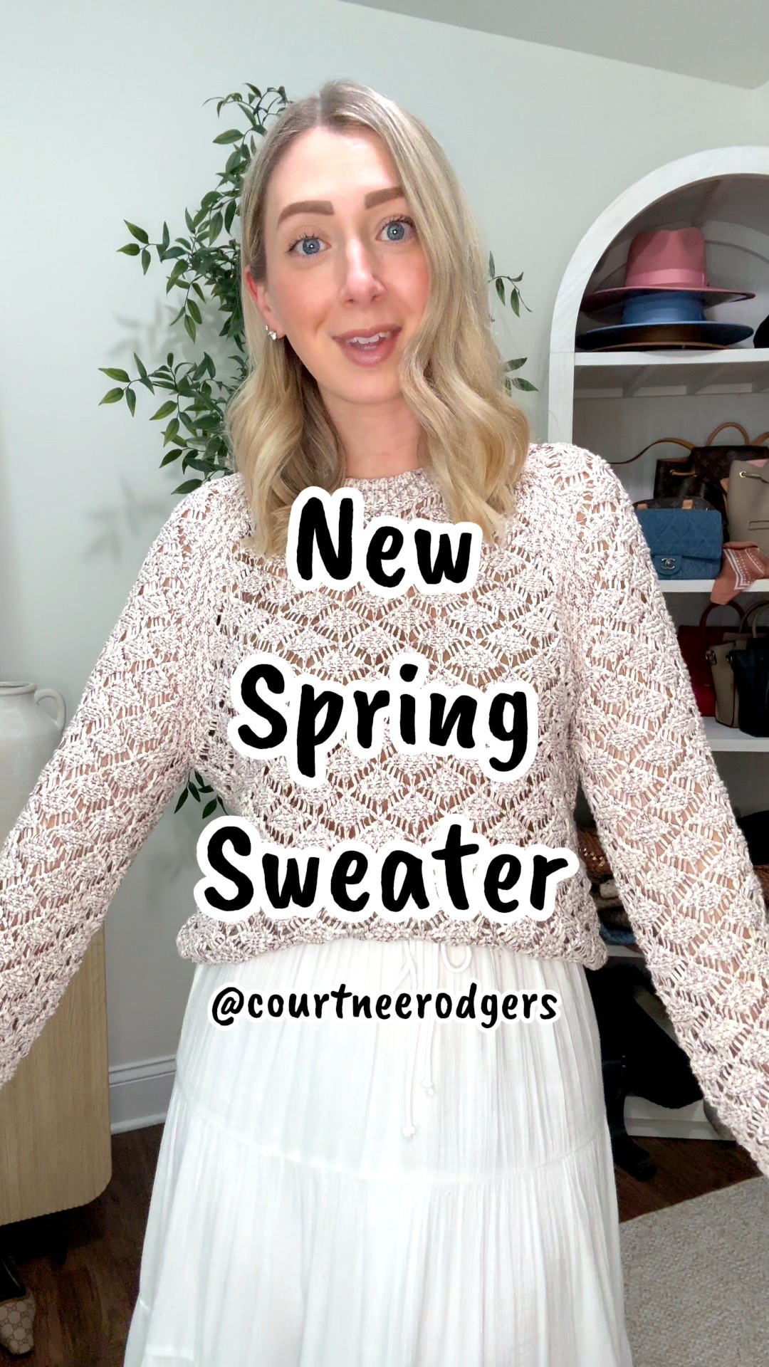 Early spring outfit 🩷
Size small sweater, similar skirt linked, sandals tts, bag is navy 

#LTKdayinmylife #LTKootd #LTKmorningroutine