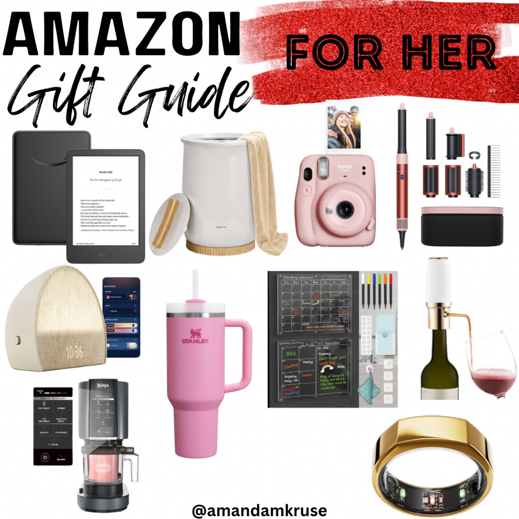 Amazon gift guide for her 

Gifts for her, gift guide, holiday gift guide, kindle, towel warmer, Fujifilm camera, Dyson airwrap, hatch sound machine, Stanley, acrylic calendar, ninja ice cream maker, oura ring 

#LTKCyberWeek #LTKGiftGuide #LTKHoliday