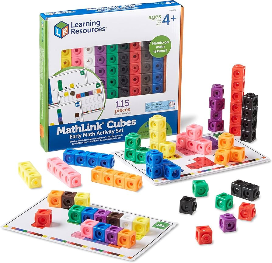 Learning Resources Early Math Mathlink Cube Activity Set - 115 Pieces, Ages 4+ Math Games for Kid... | Amazon (CA)