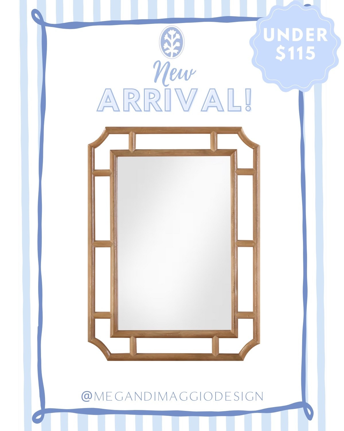 Wow!! New Serena & Lily oija mirror look for WAY less!! Great size and love this neutral bamboo color! 😍 can’t believe the price!! 🤯

#LTKSaleAlert #LTKHome