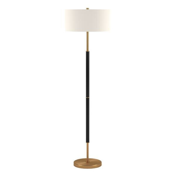 Silver Orchid Gotho Matte Black/ Polished Nickel Floor Lamp | Bed Bath & Beyond