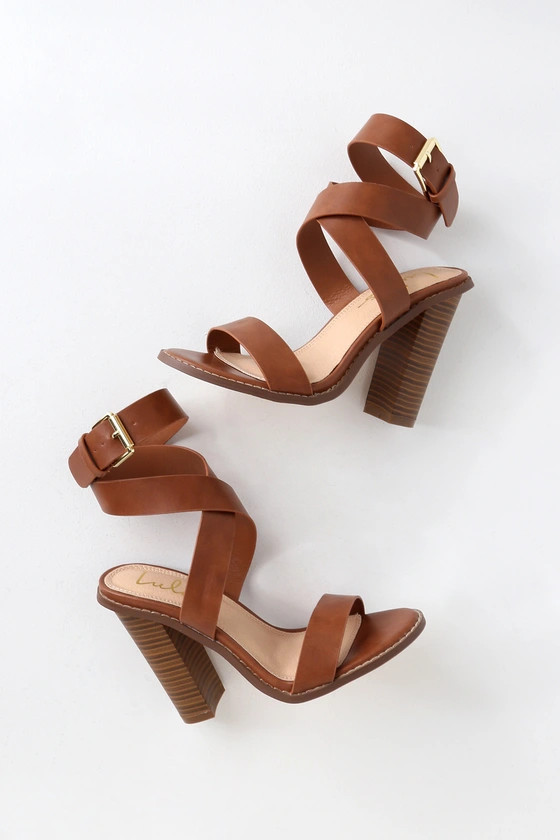 Shelbie Tan Ankle Strap Heels | Lulus (US)