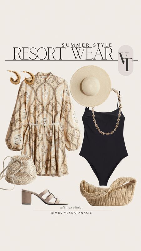 Summer style resort wear outfit idea! This dress is so beautiful and would be great over a swimsuit for day at the beach and perfect for dinner too. 

Dress, dresses, resort wear, swimsuit, outfit ideas, outfits, sandals, bag, 

#LTKSwim #LTKStyleTip #LTKMidsize