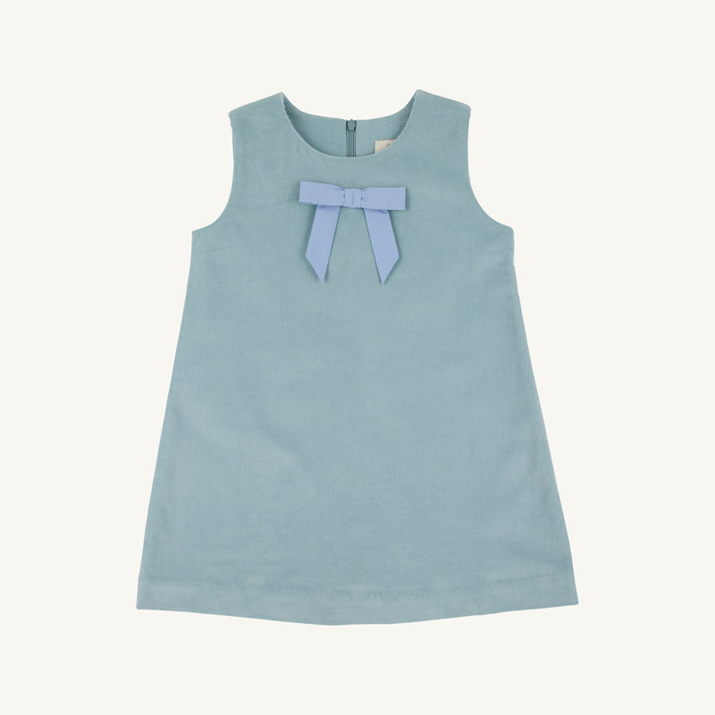 Jilly Jumper (Corduroy) - Old Greenwich Green & Sarasota Bow | The Beaufort Bonnet Company
