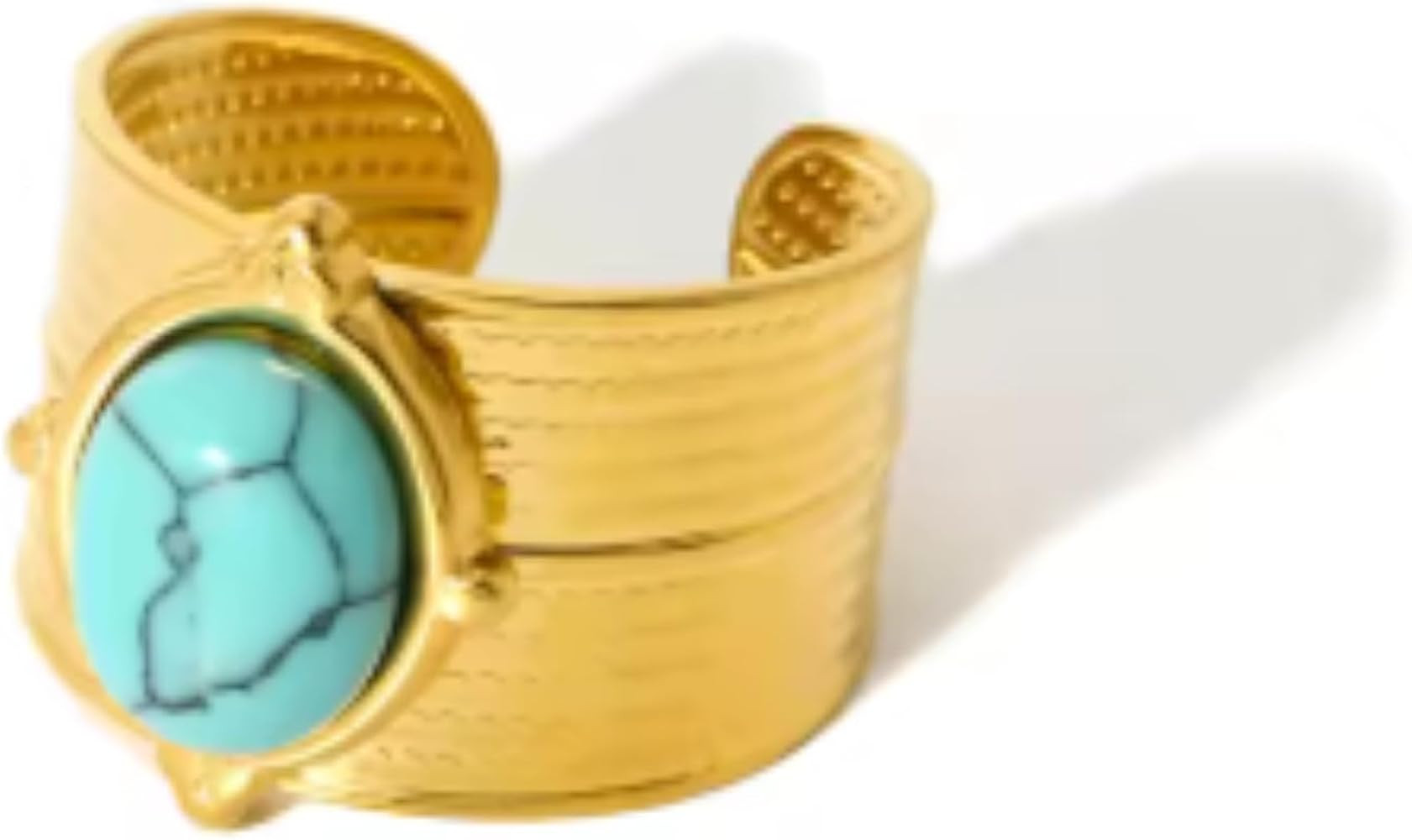 Statement Turquoise Ring for Women, Vintage Style Stone Jewellery | Amazon (UK)