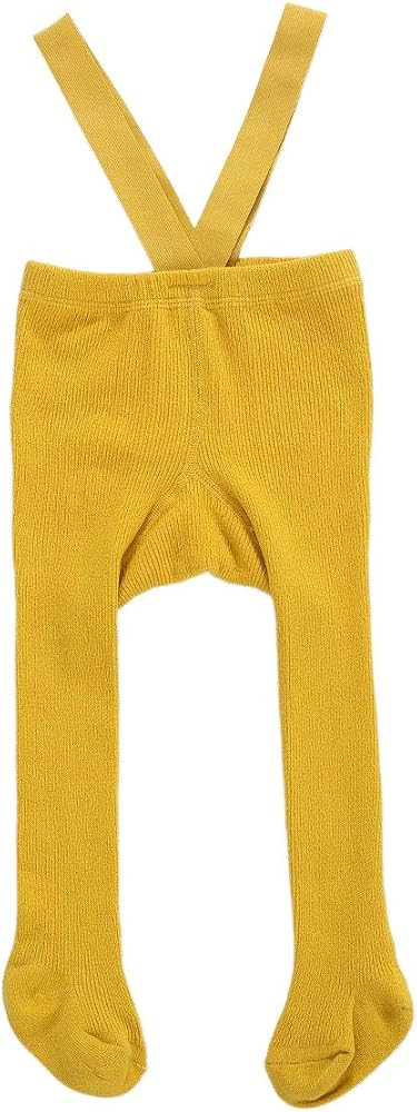 Merqwadd Toddler Baby Tights Pantyhose, High Waist Basic Plain Rib Knitted Footed Leggings Tights | Amazon (US)