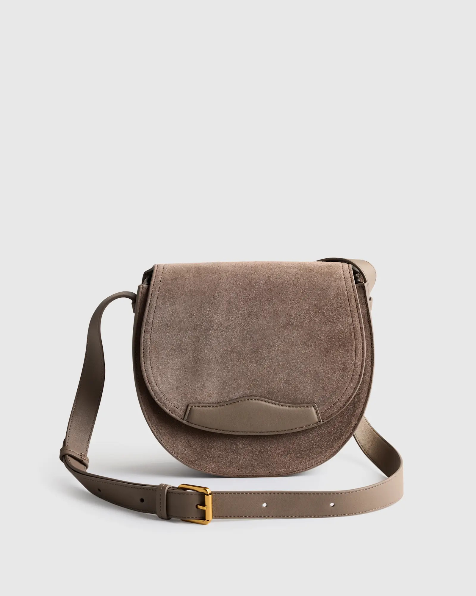 Italian Suede Saddle Bag | Quince