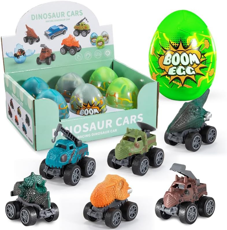 Easter 6 Pack Pull-Back Monster Cars in Luminous Eggs for Toddlers Kids, Fun Gift Toys for Boys a... | Amazon (US)