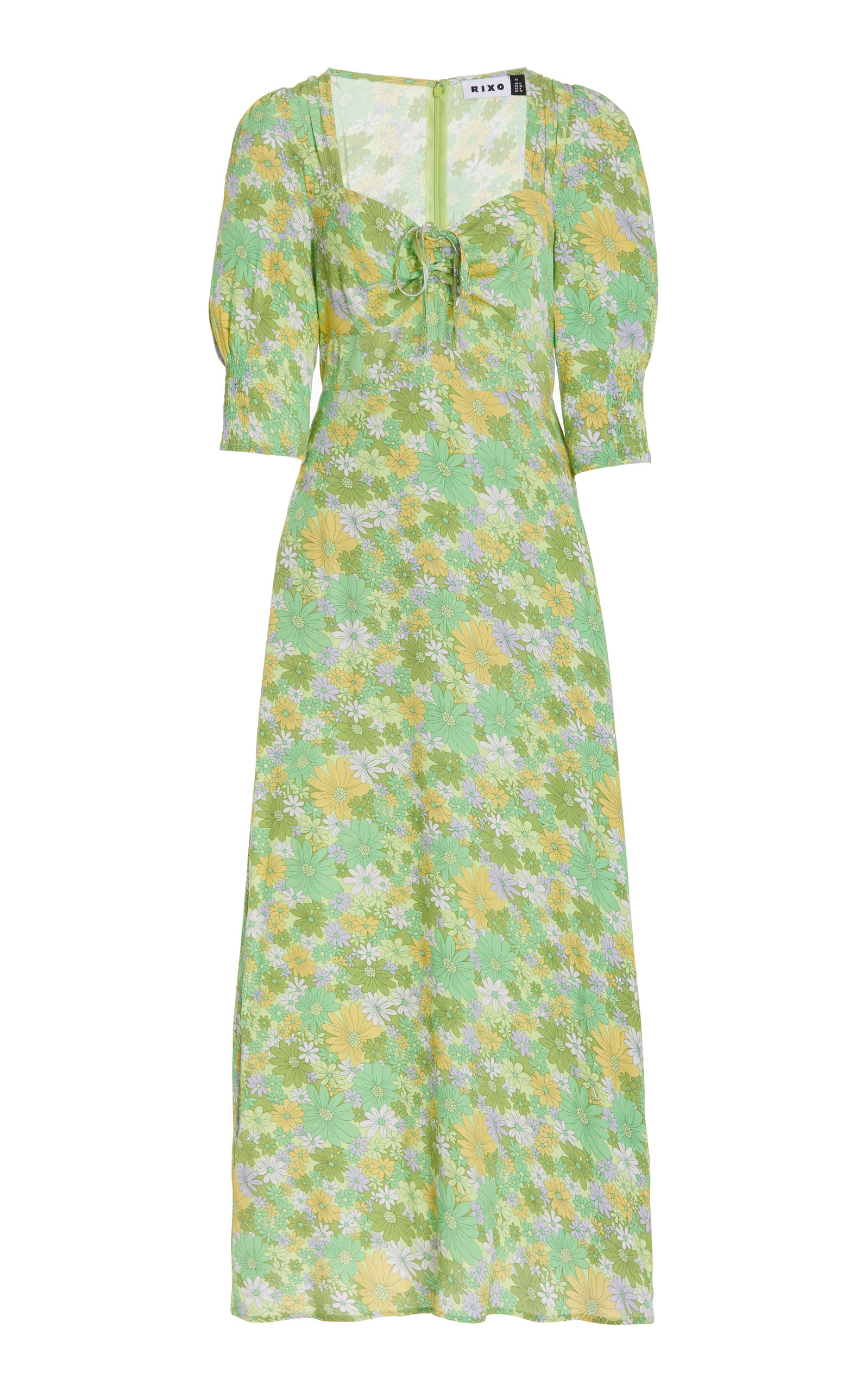 Naomi Daisy-Print Crepe Midi Dress | Moda Operandi (Global)