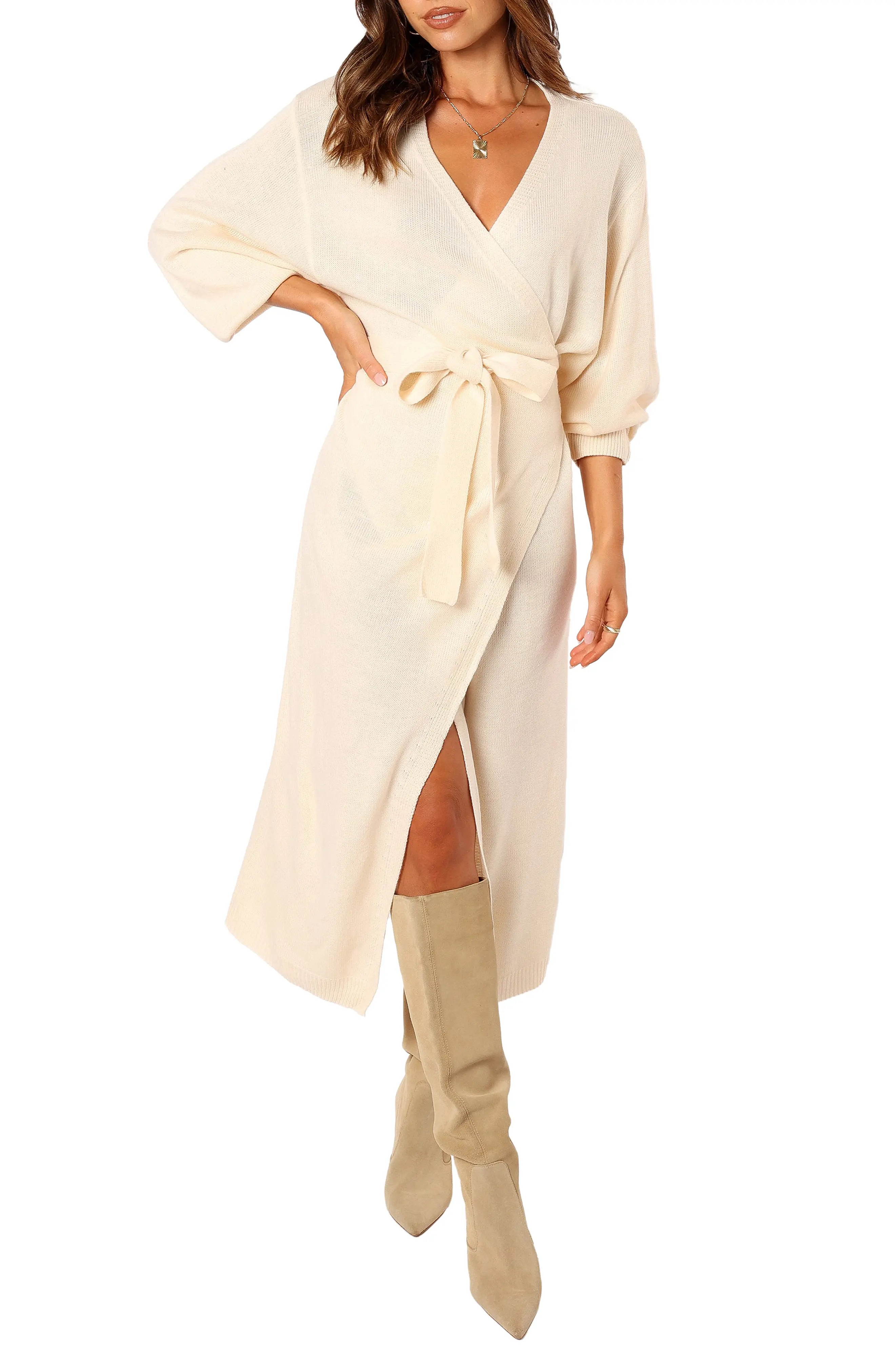 Petal & Pup Nova Long Sleeve Maxi Wrap Dress (Women) | Nordstrom | Nordstrom