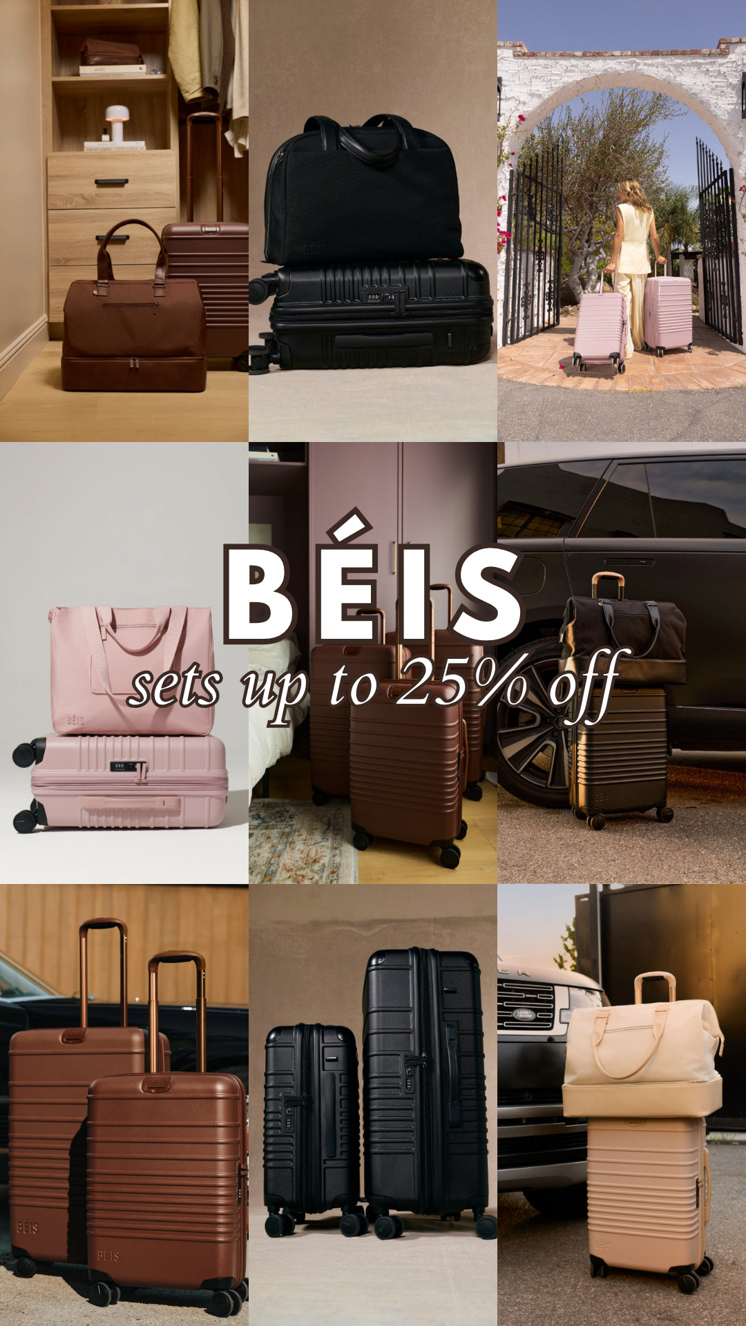 BÉIS sets up to 25% off.

travel essentials, airport style, luggage set, weekend getaway, chic travel, vacation packing, carry on bag, luxury travel, summer travel, travel must haves 

 #LTKSaleAlert #LTKTravel