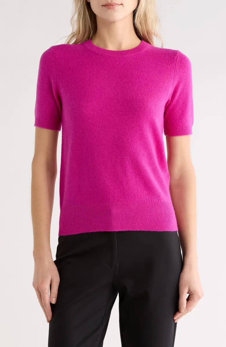 Short Sleeve Cashmere Sweater | Nordstrom Rack