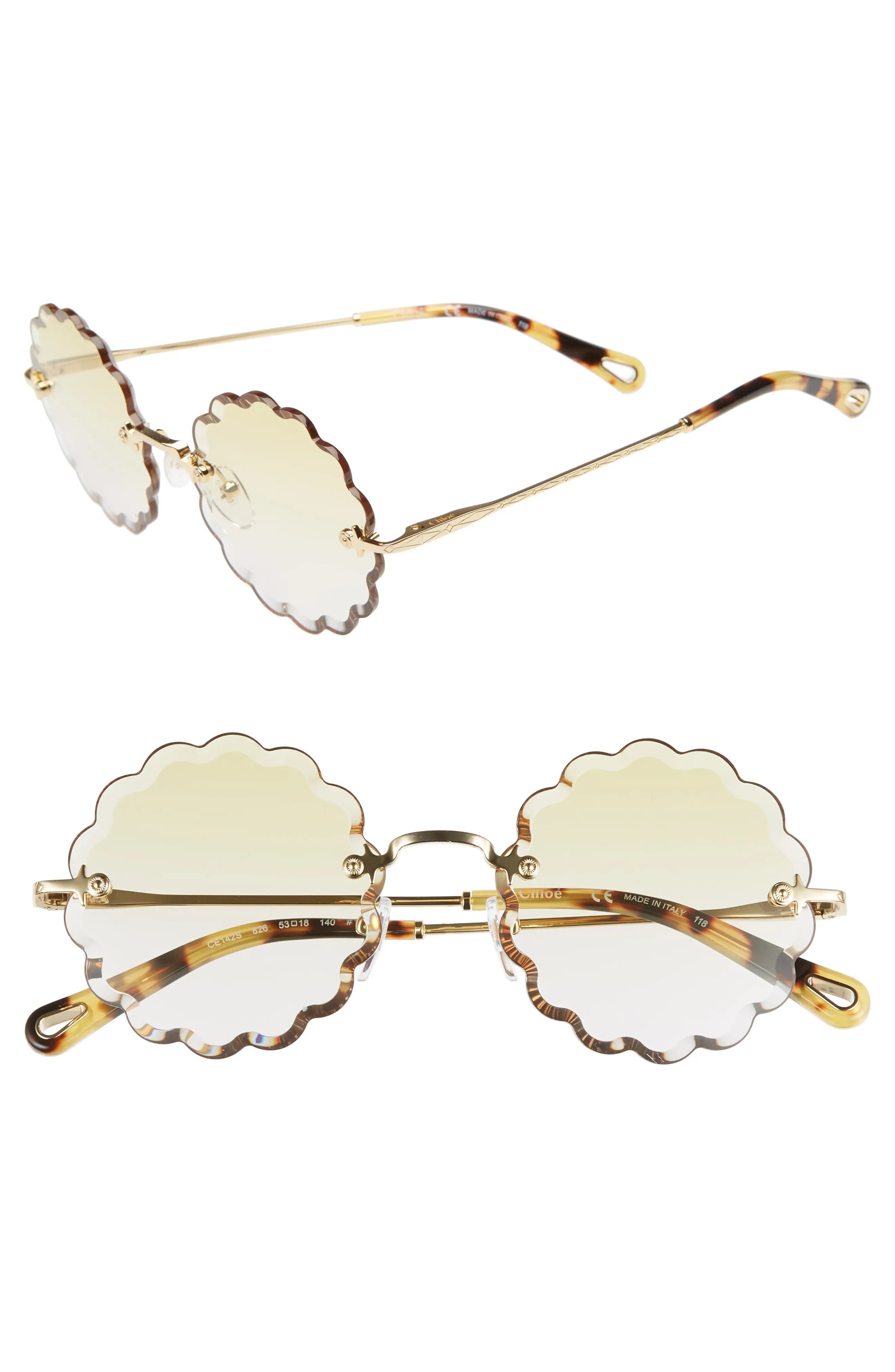 Chloé Rosie 53mm Scalloped Sunglasses | Nordstrom