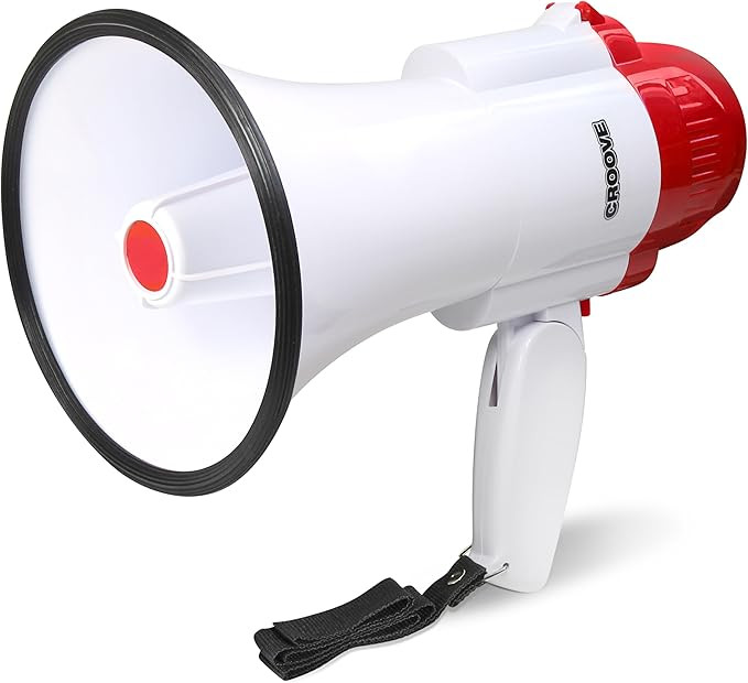 30 Watt Megaphone Bullhorn With Siren & Music, Lightweight Mini Bull Horn With Loud Speaker & Vol... | Amazon (US)
