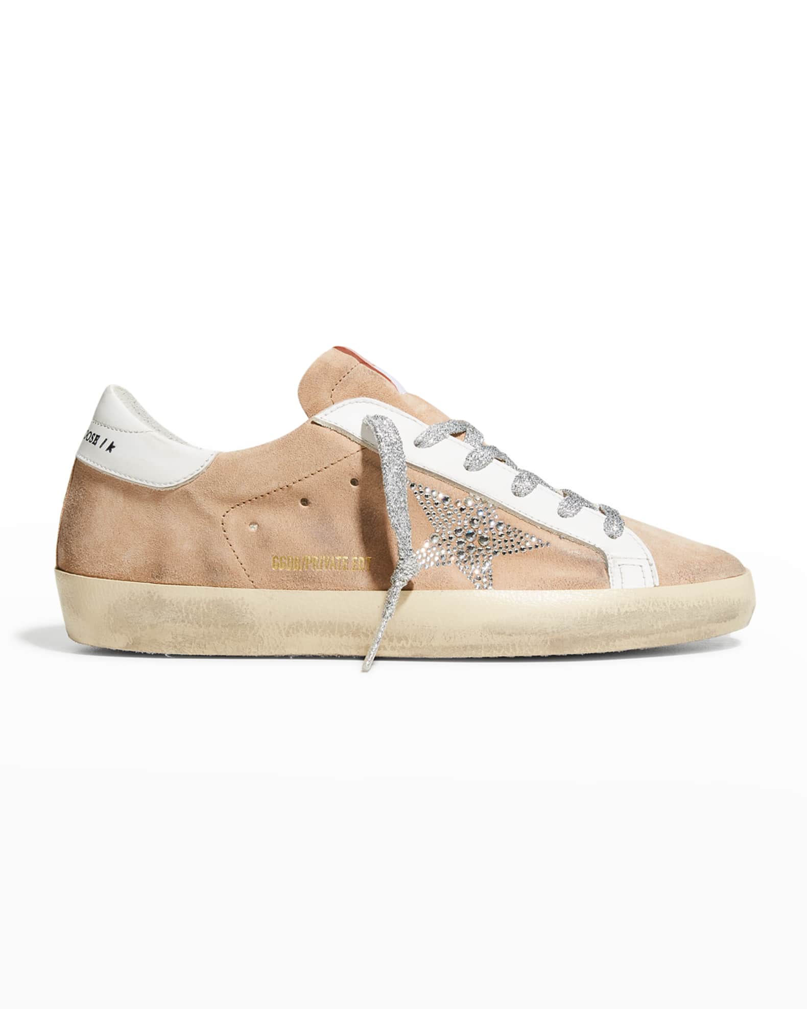 Golden Goose Superstar Crystal Leather Low-Top Sneakers | Neiman Marcus