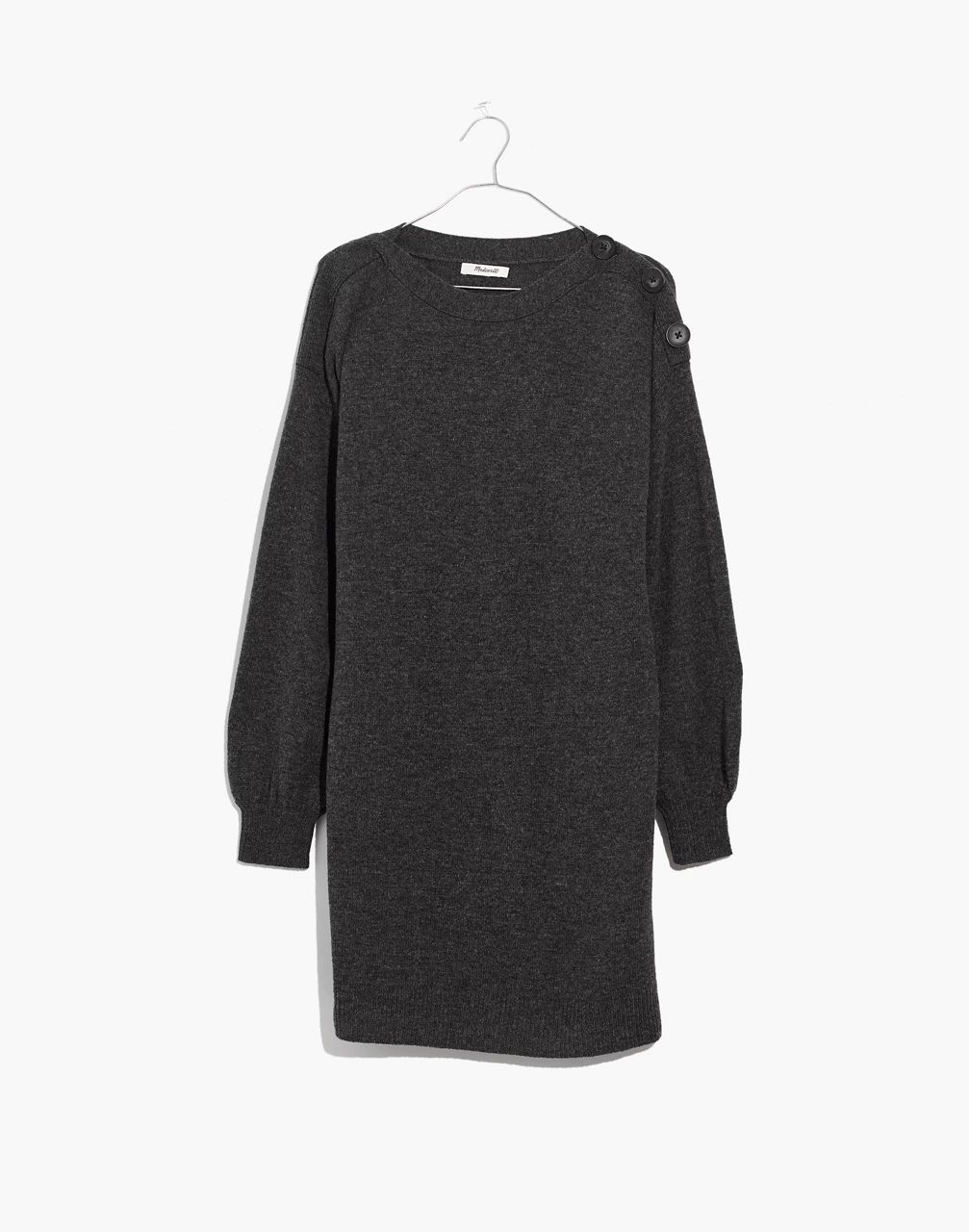 Boatneck Button-Shoulder Sweater-Dress | Madewell