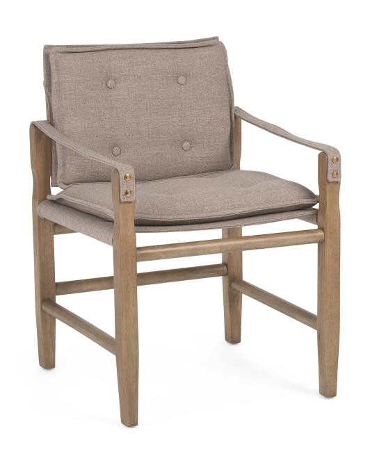 23x31 Lenz Performance Fabric Solid Wood Frame Dining Armchair | TJ Maxx