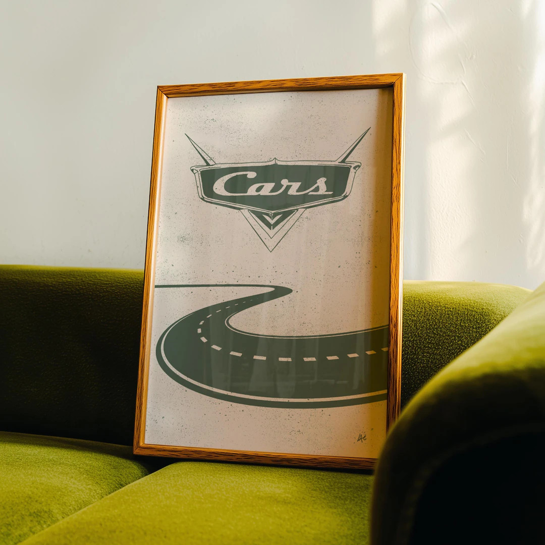 Minimalist Cars Movie Posters Boys kids Room Wall Art Lightning McQueen, Digital Download Printab... | Etsy (US)