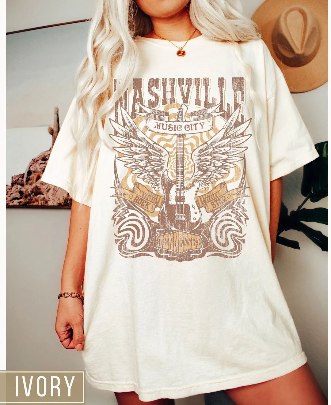 Country Concert Shirt, Retro Nashville Music City Tshirt, Comfort Colors Tshirt, Oversized Tee, A... | Etsy (US)