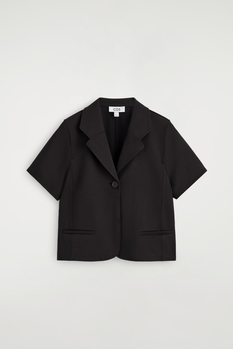 Twill-Jersey Short-Sleve Blazer | COS (US)