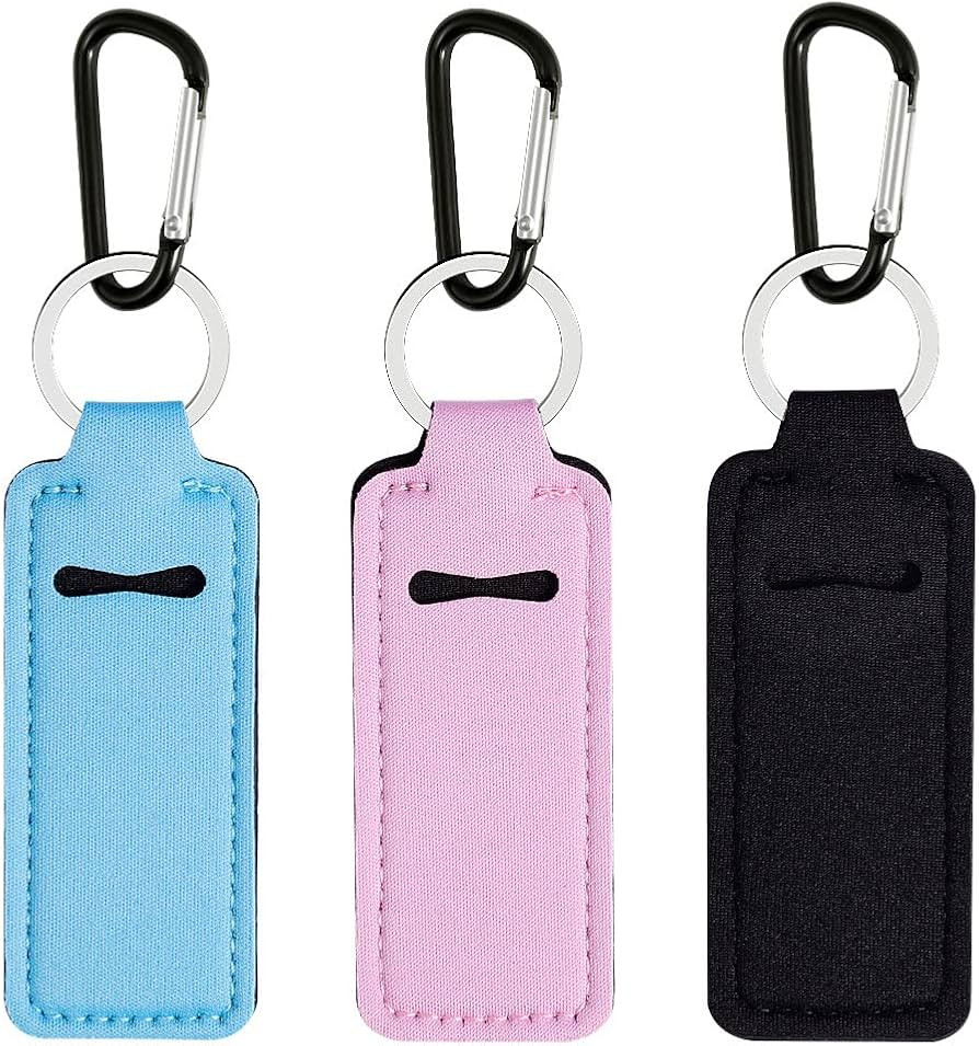 Pengxiaomei 3 Pcs Chapsticks Holder Keychain Stocking Stuffers for Women Lip Balm Holder Chapstic... | Amazon (US)
