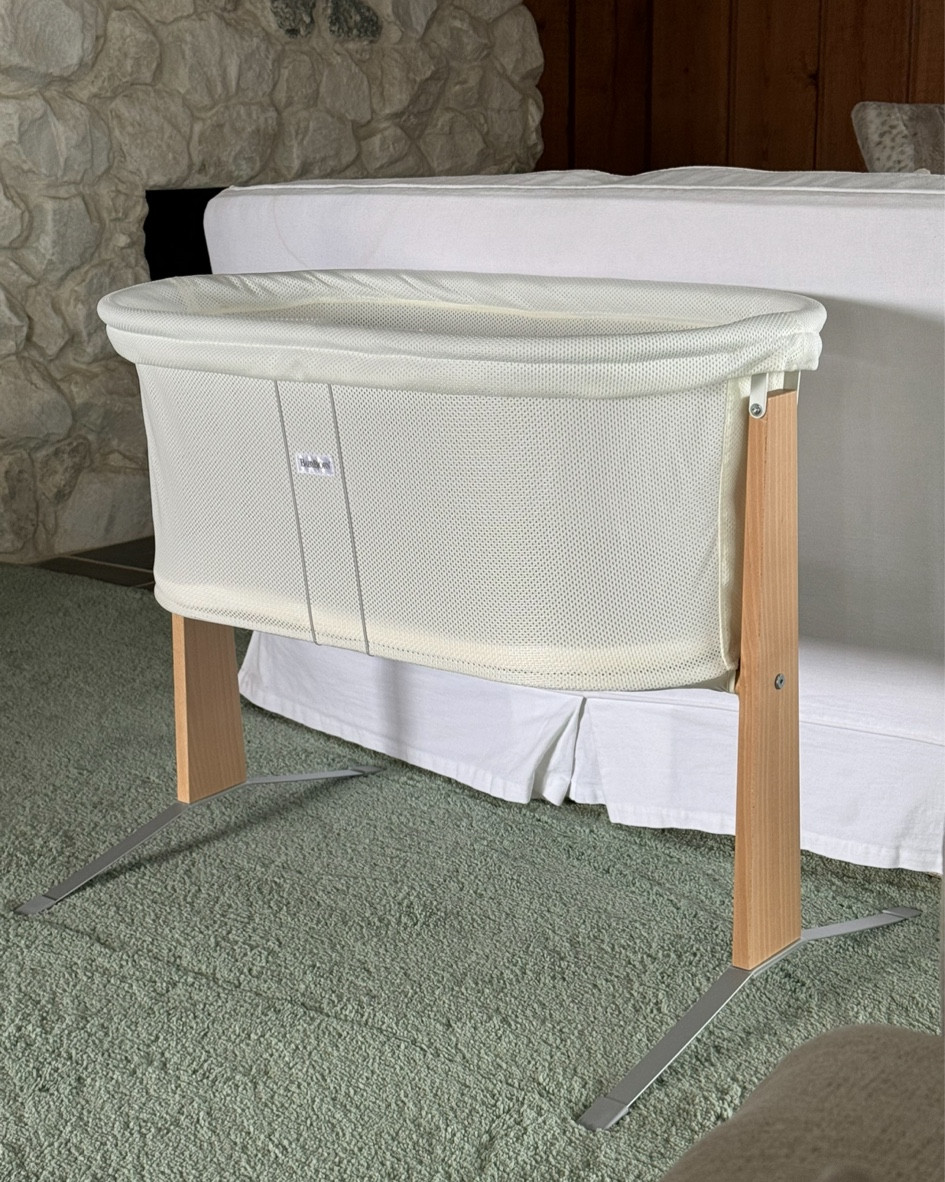 BabyBjorn cradle is self rocking and so cute!! She will take naps in here during the daytimes but this would also be wonderful to keep in your bedroom at night.

#LTKTravel #LTKItBag #LTKShoeCrush