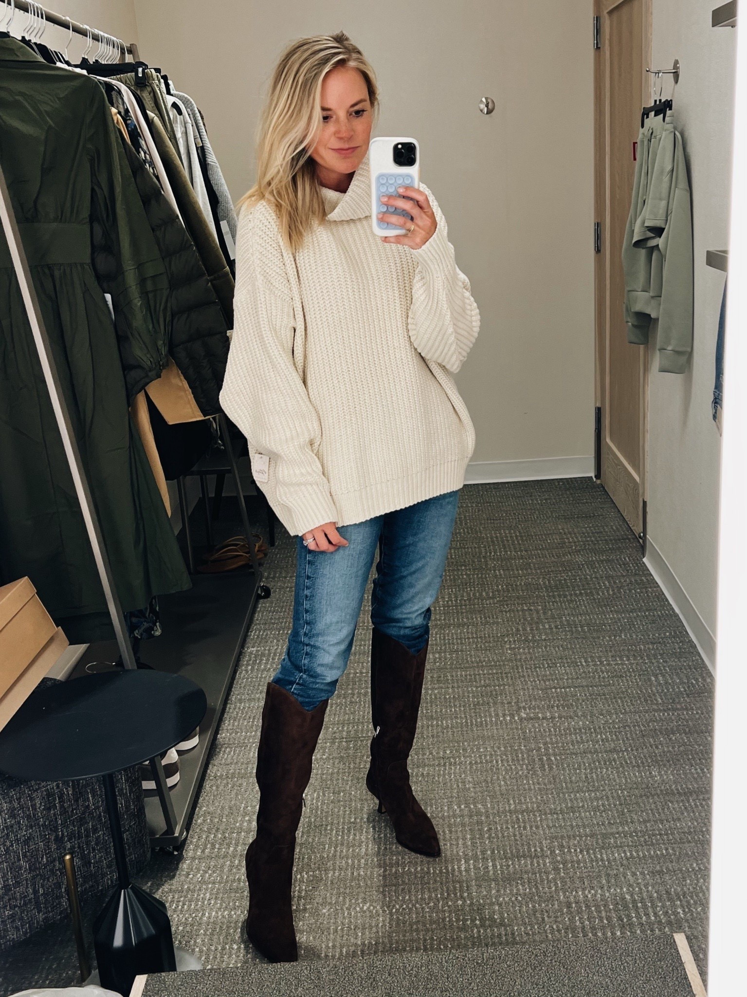 NSale sweater under $100! Size XS and several colors. Jeans and boots are from an older NSale 

fall sweater, oversized sweater, chunky sweater, Nordstrom anniversary sale 

#LTKFindsUnder100 #LTKSaleAlert