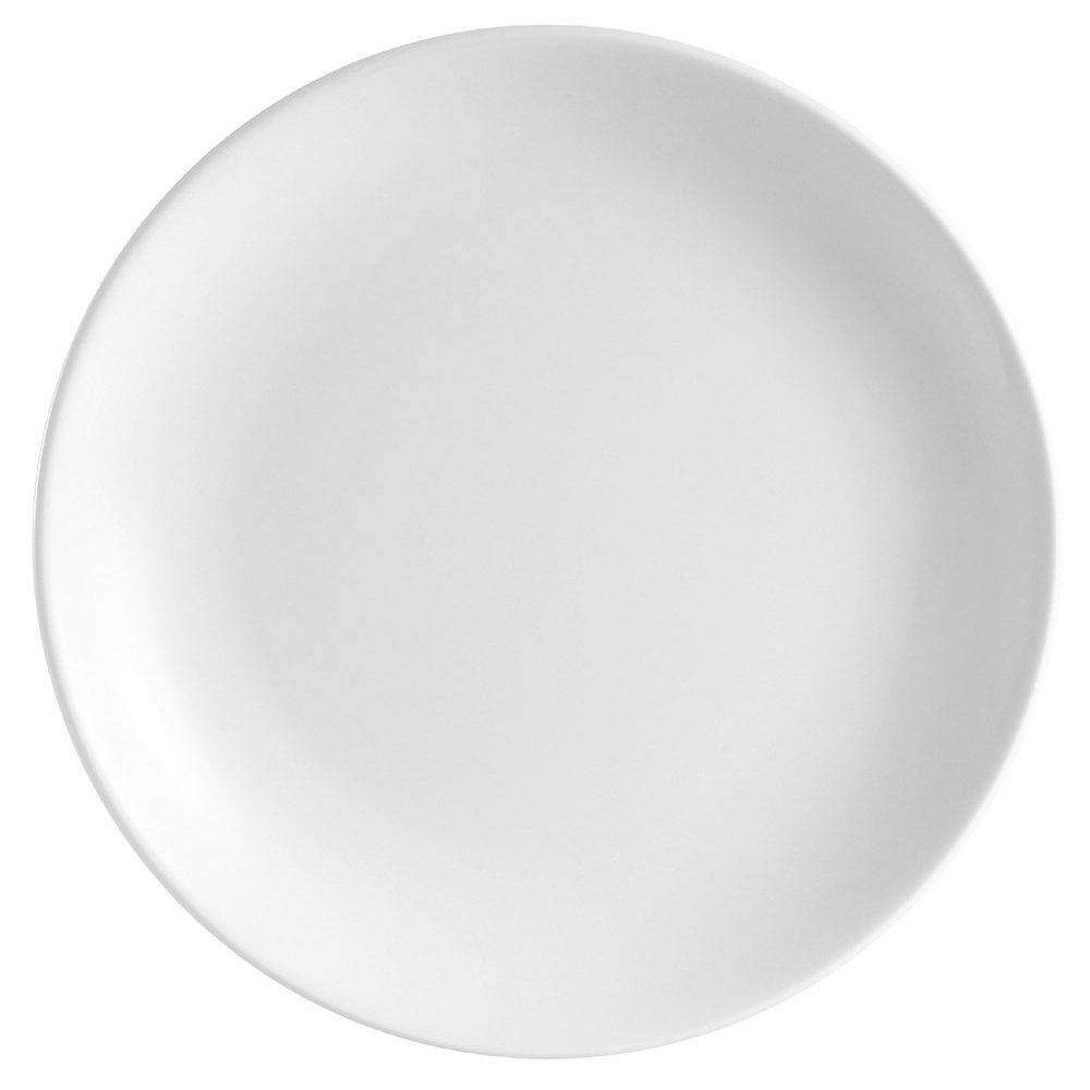 Coupe Plate 7"Dia. X 3/4"H, Porcelain, Super White | Walmart (US)