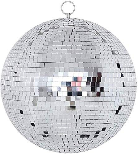 Disco Ball - 12 Inch Mirrored Disco Ball, Large Disco Ball, Rotating Disco Ball for Party Designs, Weddings, Home Decor, Silver Hanging Disco Ball. | Amazon (US)