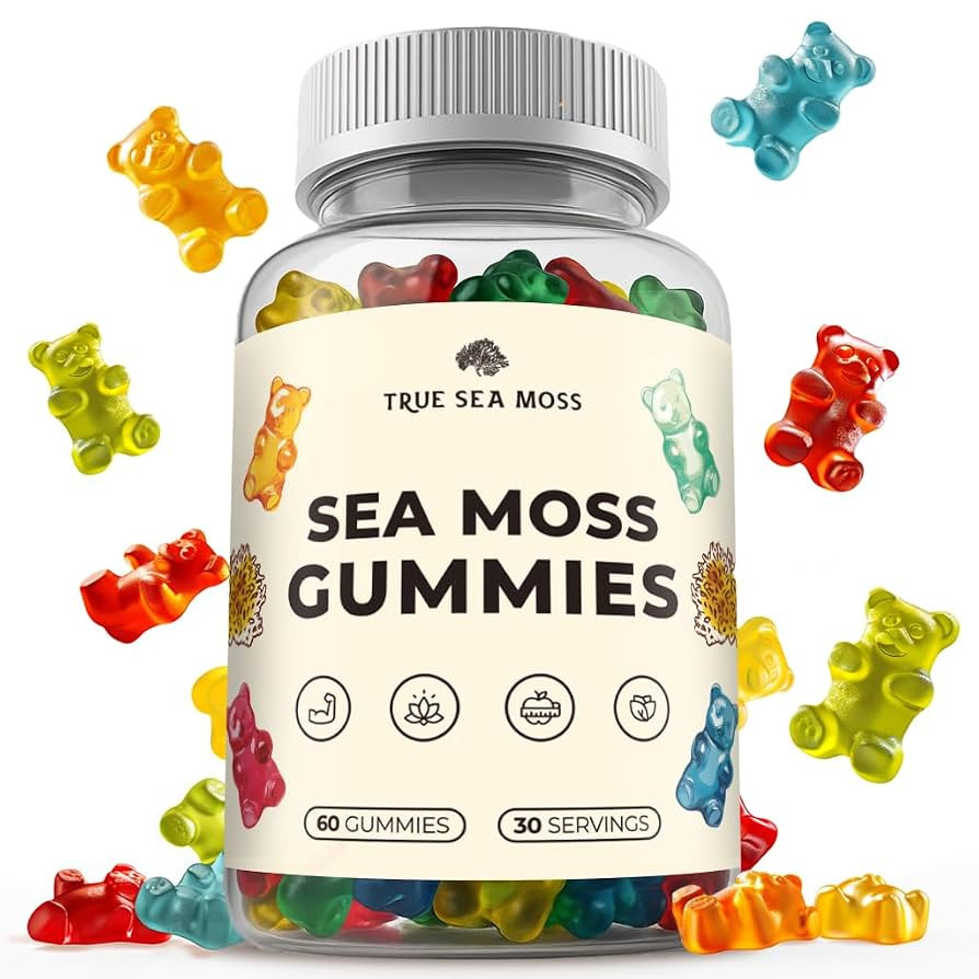 TrueSeaMoss Irish Sea Moss Gummies with Burdock Root & Bladderwrack - Vegan Seamoss Supplement fo... | Amazon (US)