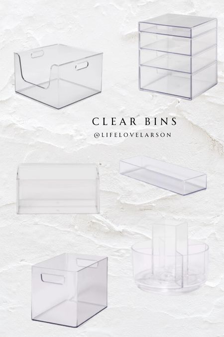 Clear bins, acrylic bins, storage containers, clear storage 

#LTKsalealert #LTKhome