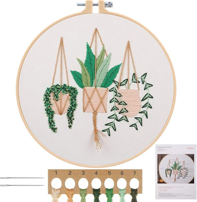 MWOOT Kit de Démarrage de Broderie, DIY Point de Croix Broderie Starter kit,Embroidery Starter K... | Amazon (FR)