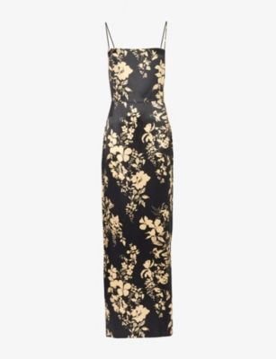 Frankie floral-print slim-fit silk maxi dress | Selfridges