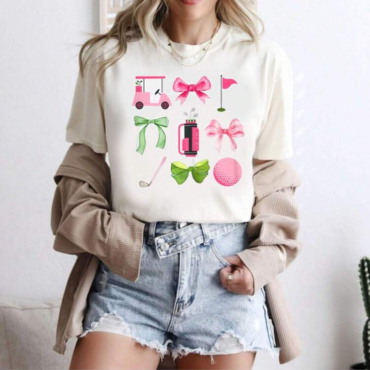 Funny T Shirts Funny Golfing T-Shirt, Women's Golf Cart Tee, Get In Loser Golf Shirt, Gift For Go... | SHEIN