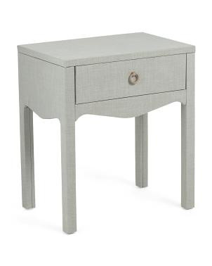 23x26 Linen Wrapped Swoop Side Table | TJ Maxx