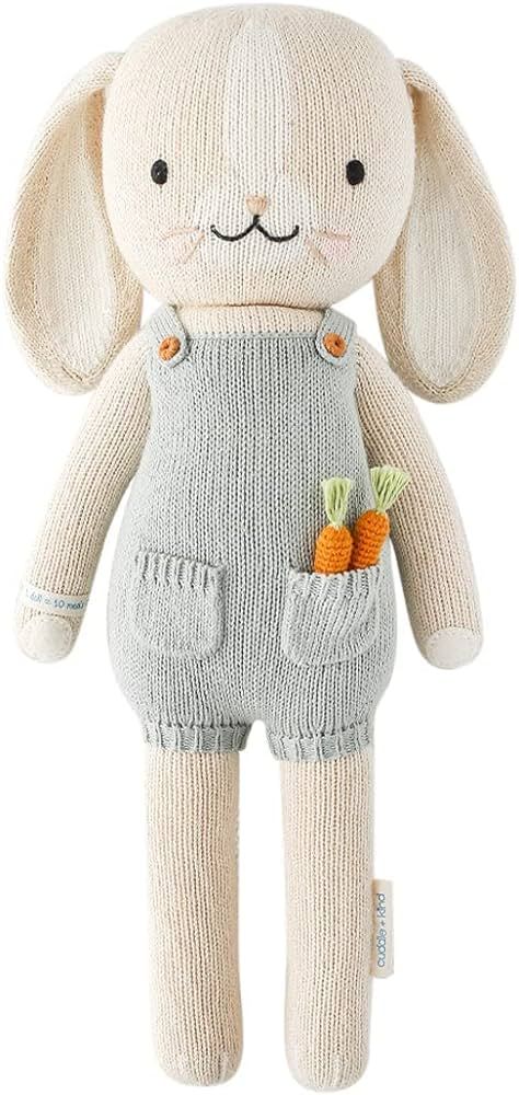 cuddle + kind Henry The Bunny Little 13" Hand-Knit Doll – 1 Doll = 10 Meals, Fair Trade, Heirloom Quality, Handcrafted in Peru, 100% Cotton Yarn | Amazon (US)