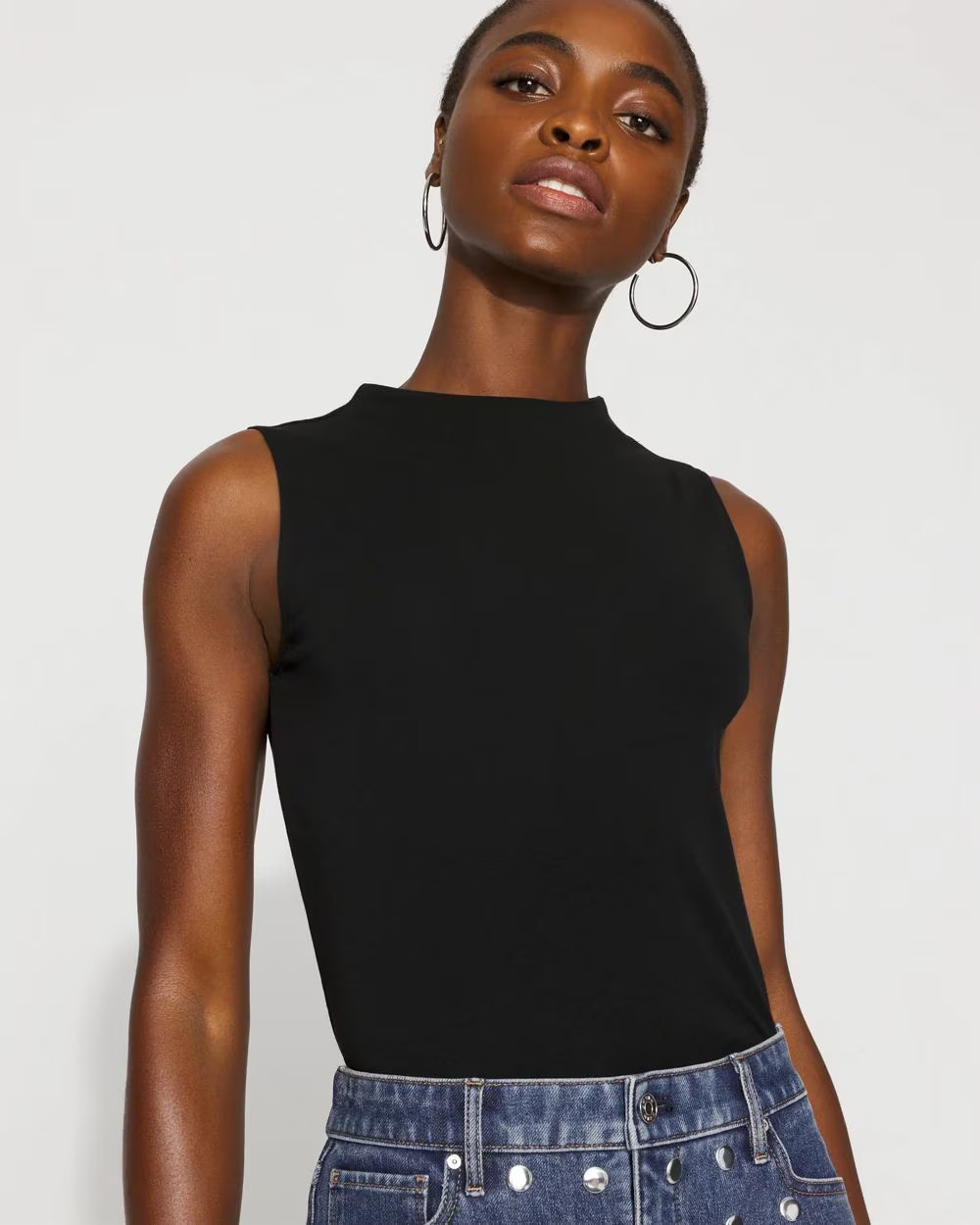 WHBM FORME™ All Ways Stretch High-Crewneck Tank Top | White House Black Market