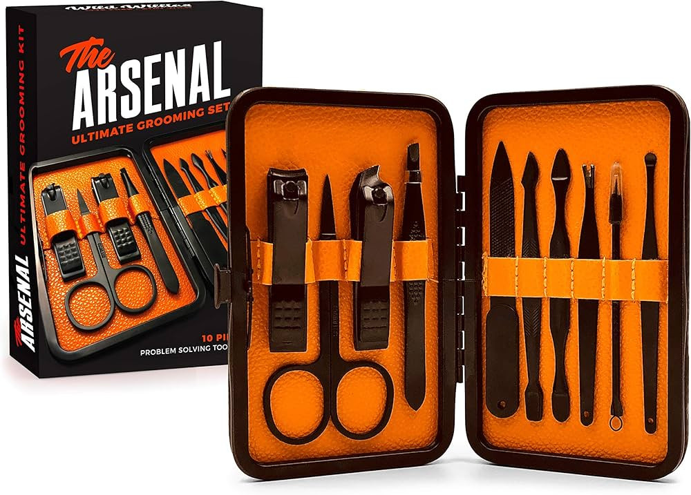 Ultimate Men's Grooming Kit, 10-Piece Set - The Arsenal Gift Set by Wild Willies, Multi-Purpose M... | Amazon (US)