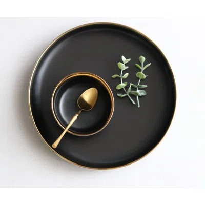 The Luxury Collection" Black Bowl with Gold Trim - Small 4.5 | Wayfair North America