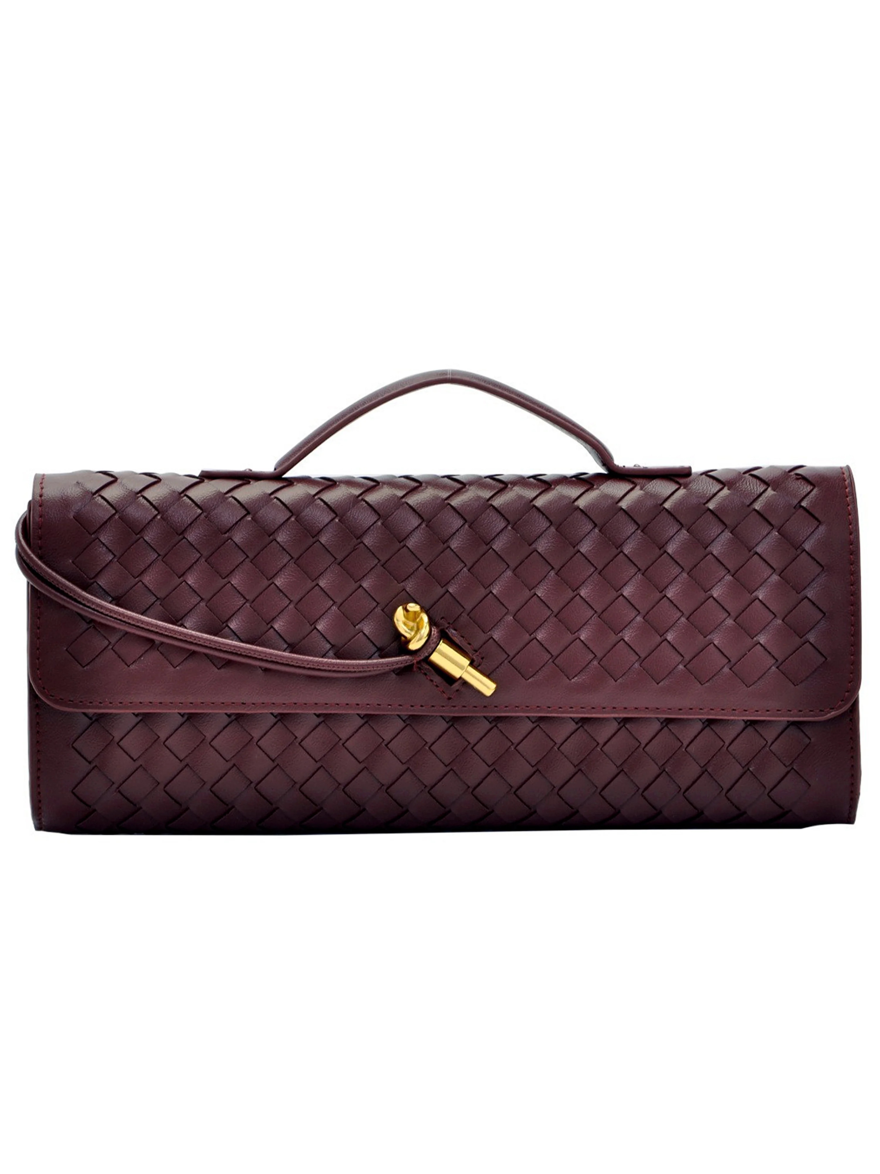 TKWEO Woven Evening Clutch Purses for Women Trendy PU Leather Satchel Crossbody Shoulder HandBag ... | Walmart (US)